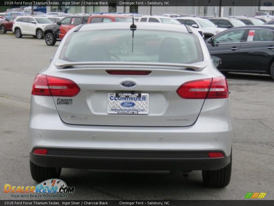 2018 Ford Focus Titanium Sedan Ingot Silver / Charcoal Black Photo #24
