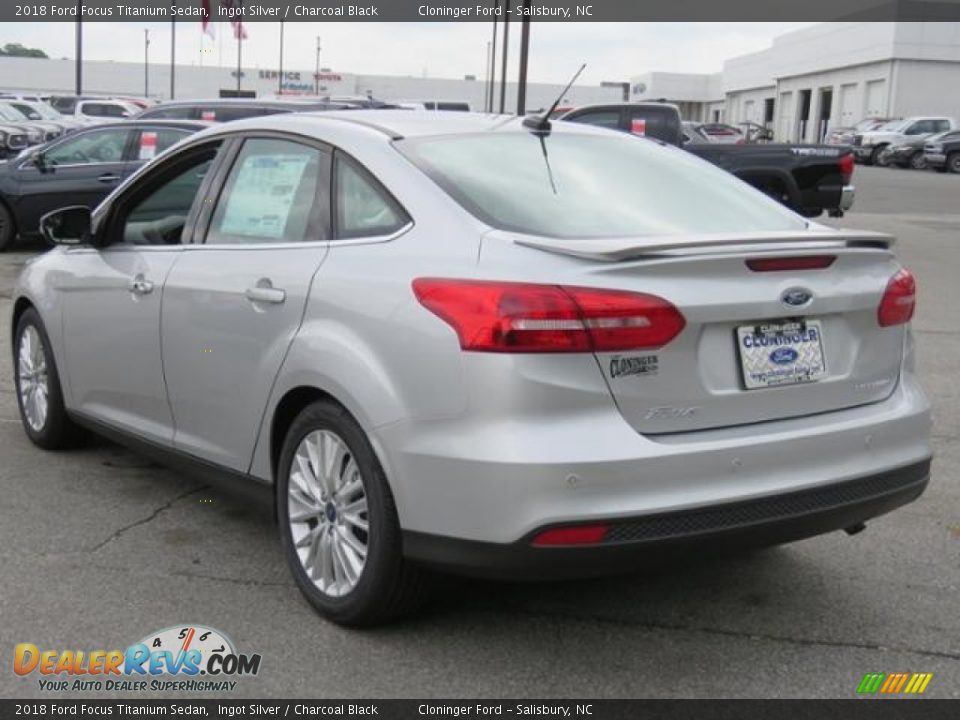 2018 Ford Focus Titanium Sedan Ingot Silver / Charcoal Black Photo #25