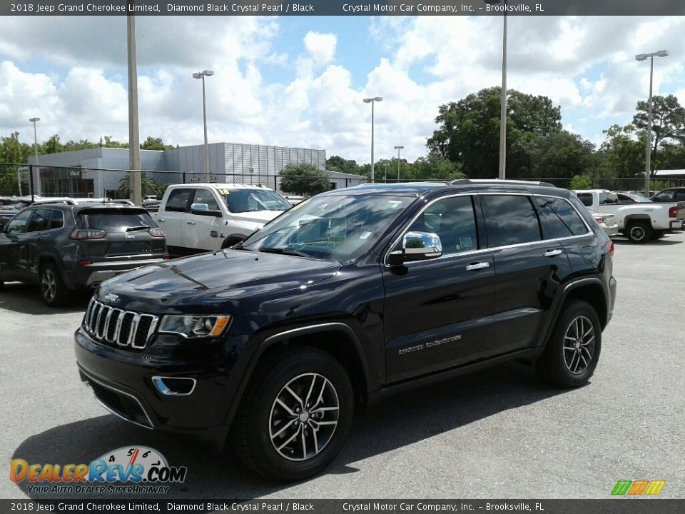 2018 Jeep Grand Cherokee Limited Diamond Black Crystal Pearl / Black Photo #1