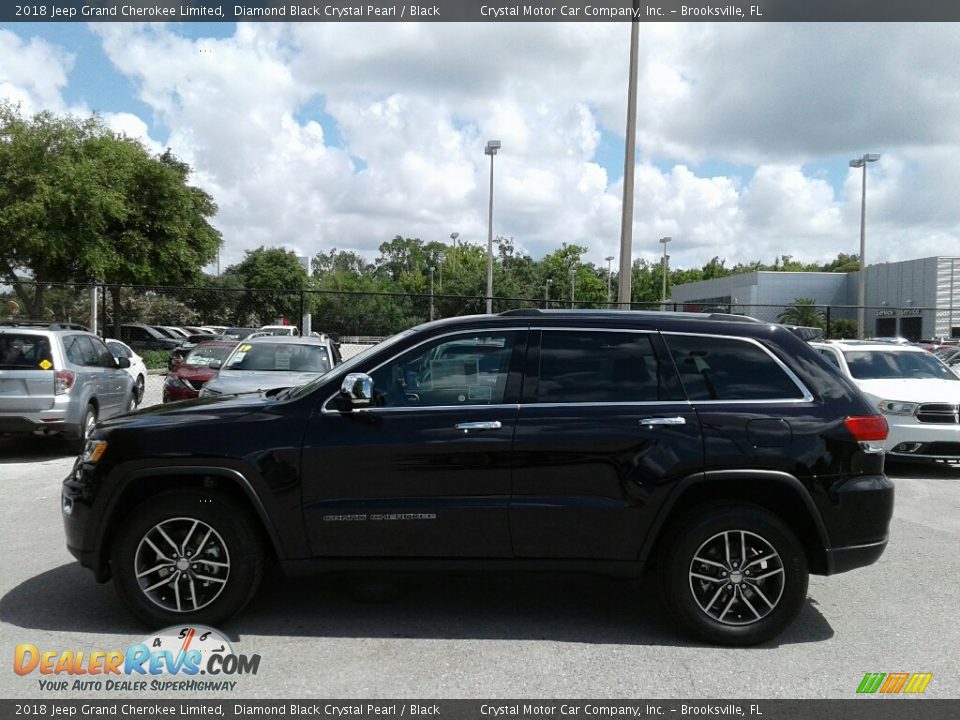 2018 Jeep Grand Cherokee Limited Diamond Black Crystal Pearl / Black Photo #2