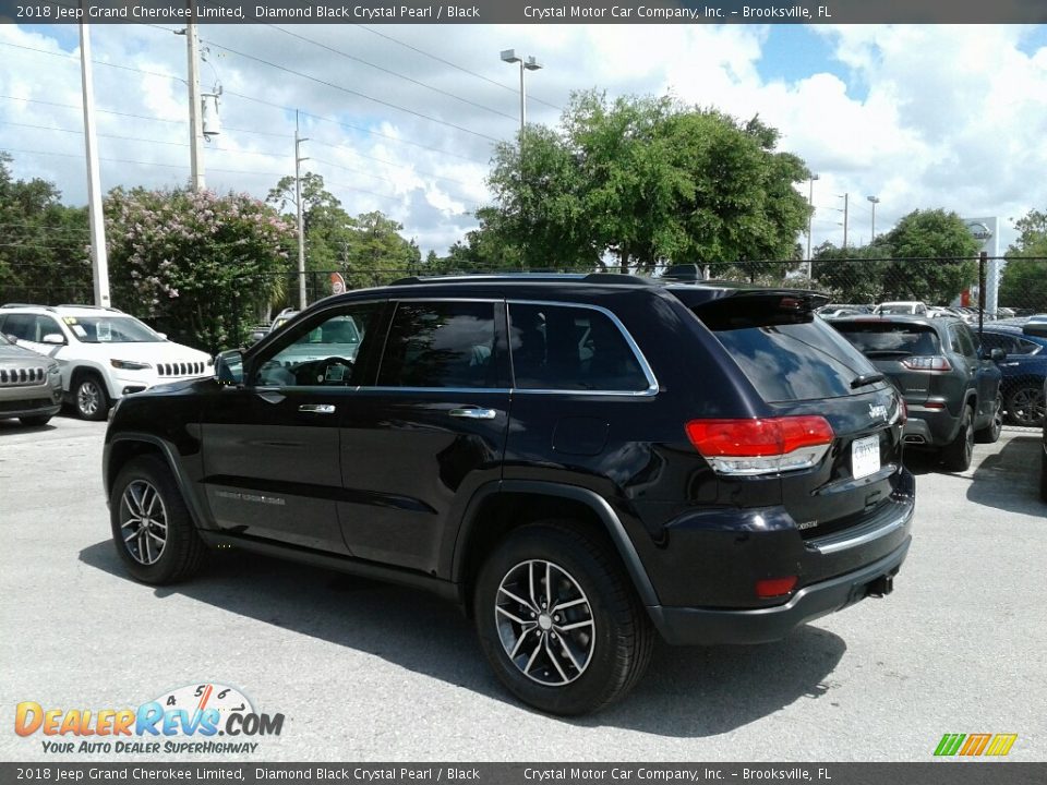2018 Jeep Grand Cherokee Limited Diamond Black Crystal Pearl / Black Photo #3