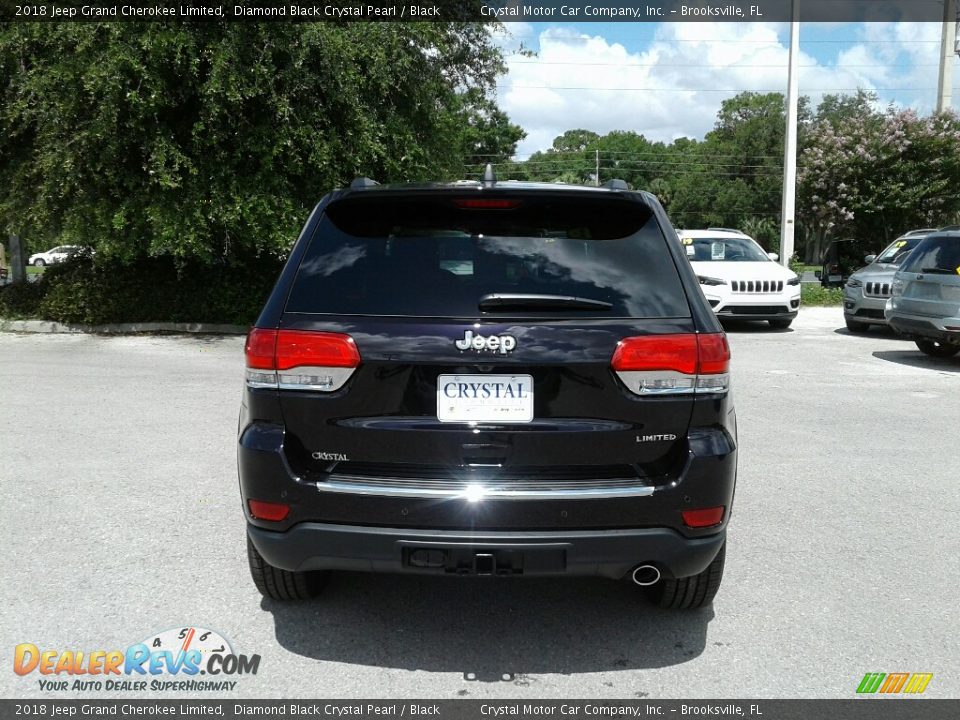 2018 Jeep Grand Cherokee Limited Diamond Black Crystal Pearl / Black Photo #4