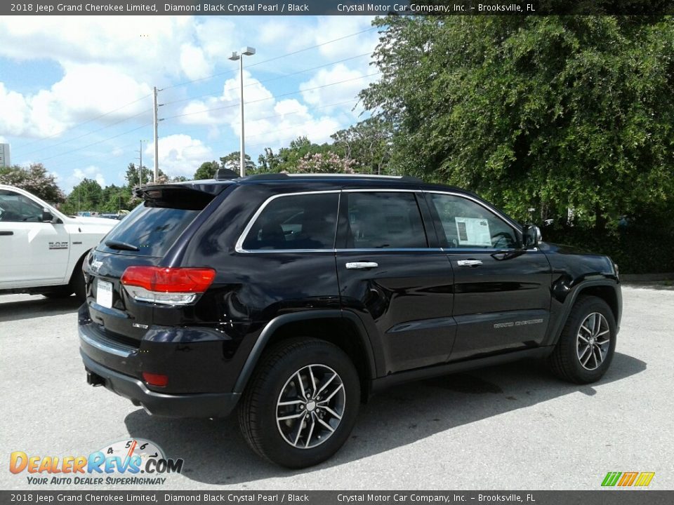 2018 Jeep Grand Cherokee Limited Diamond Black Crystal Pearl / Black Photo #5