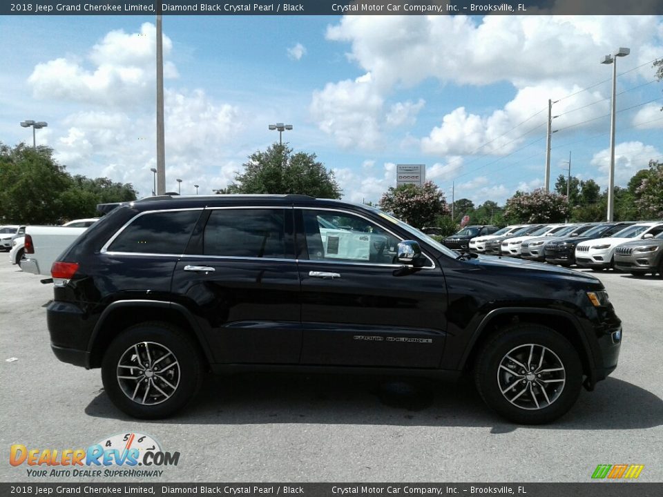 2018 Jeep Grand Cherokee Limited Diamond Black Crystal Pearl / Black Photo #6