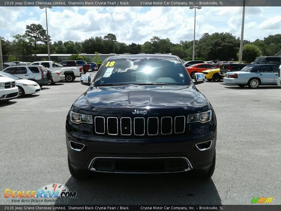 2018 Jeep Grand Cherokee Limited Diamond Black Crystal Pearl / Black Photo #8