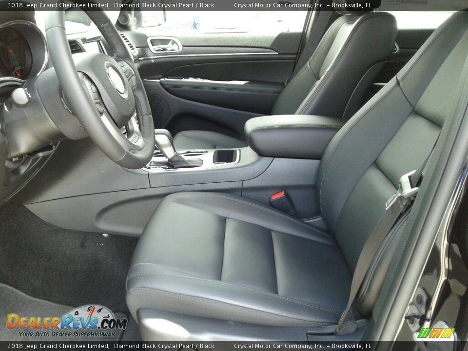 2018 Jeep Grand Cherokee Limited Diamond Black Crystal Pearl / Black Photo #9