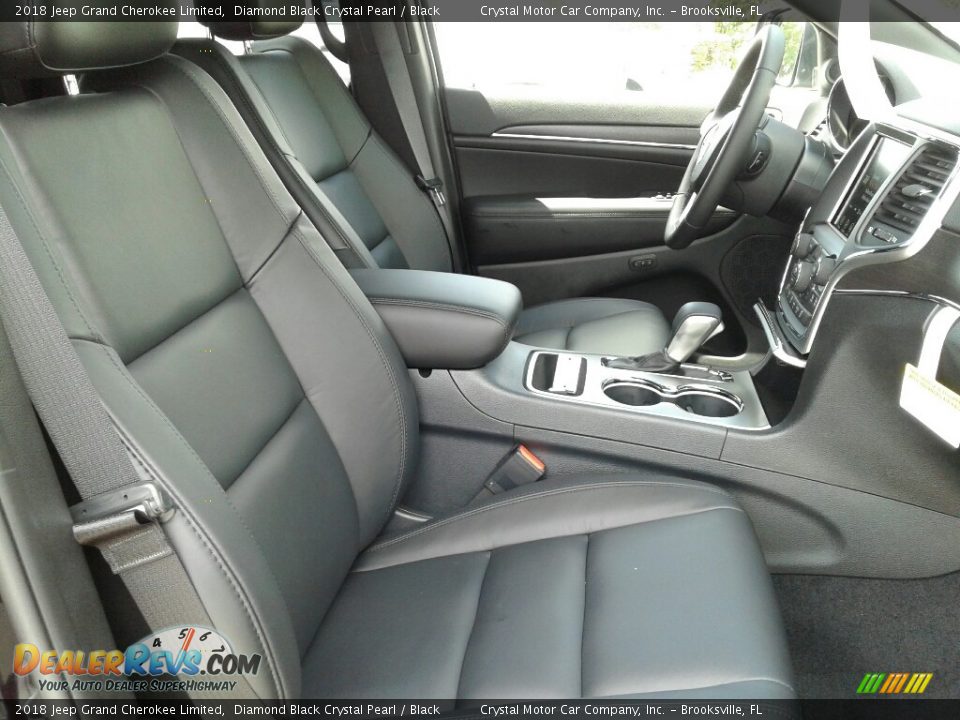 2018 Jeep Grand Cherokee Limited Diamond Black Crystal Pearl / Black Photo #12