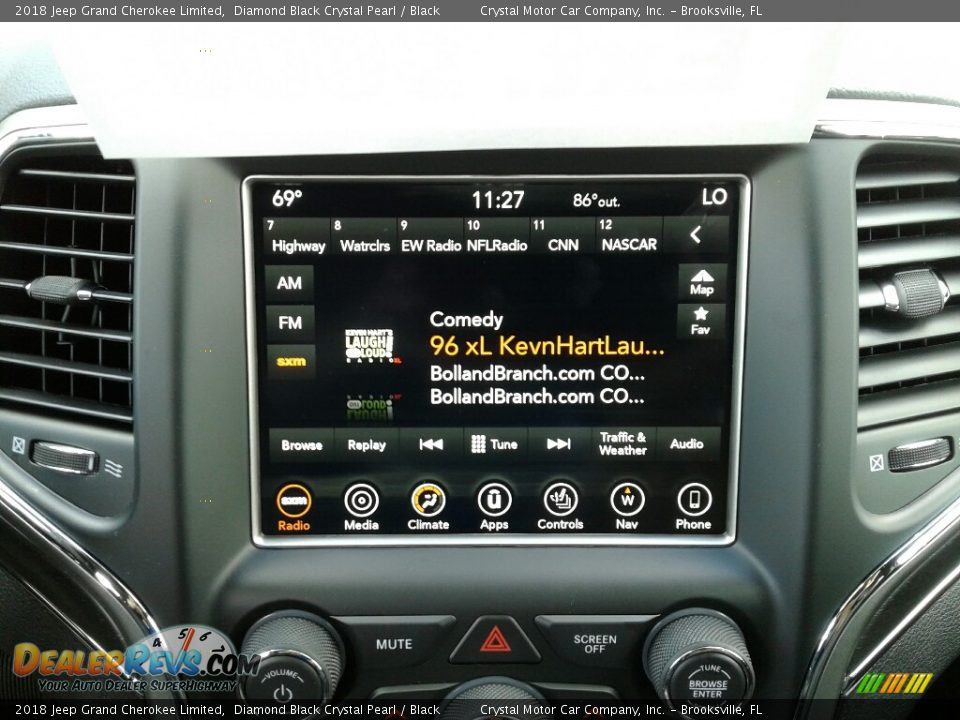 2018 Jeep Grand Cherokee Limited Diamond Black Crystal Pearl / Black Photo #15