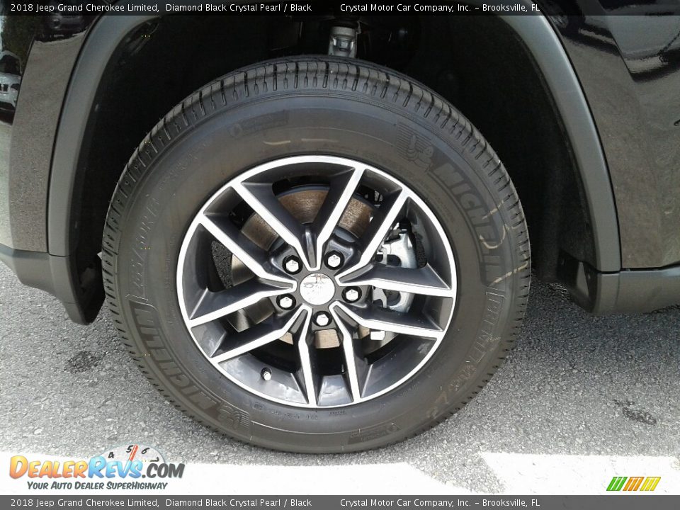2018 Jeep Grand Cherokee Limited Diamond Black Crystal Pearl / Black Photo #20