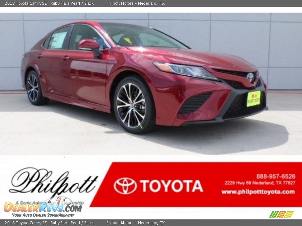 2018 Toyota Camry SE Ruby Flare Pearl / Black Photo #1