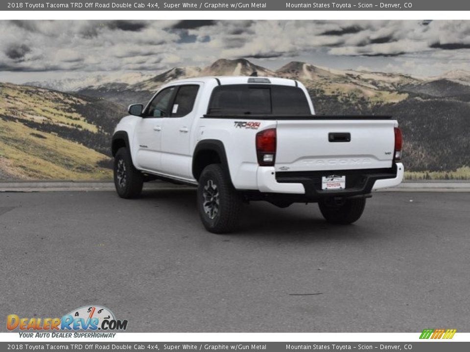 2018 Toyota Tacoma TRD Off Road Double Cab 4x4 Super White / Graphite w/Gun Metal Photo #3