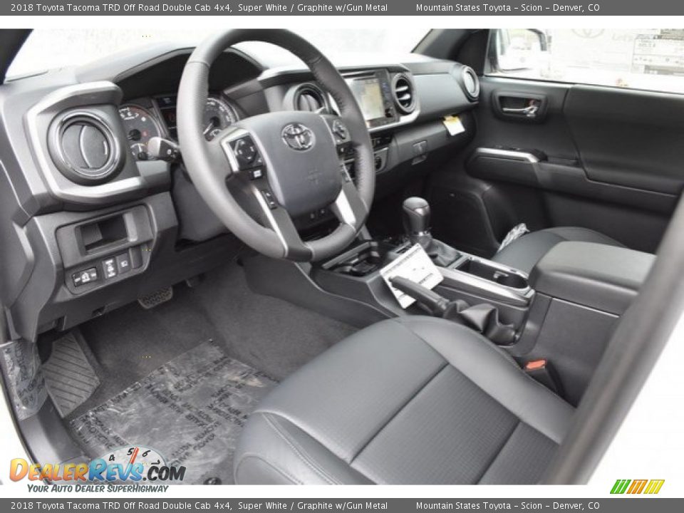 2018 Toyota Tacoma TRD Off Road Double Cab 4x4 Super White / Graphite w/Gun Metal Photo #5
