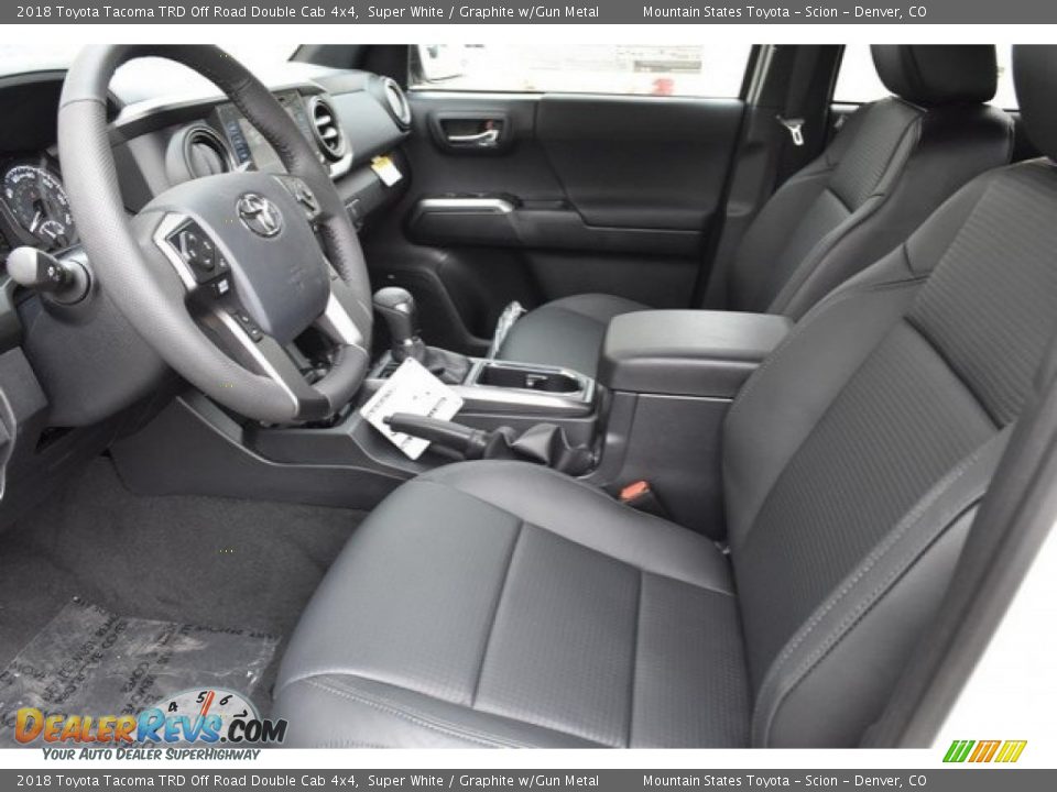 2018 Toyota Tacoma TRD Off Road Double Cab 4x4 Super White / Graphite w/Gun Metal Photo #6