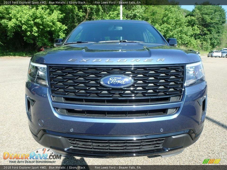 2018 Ford Explorer Sport 4WD Blue Metallic / Ebony Black Photo #8