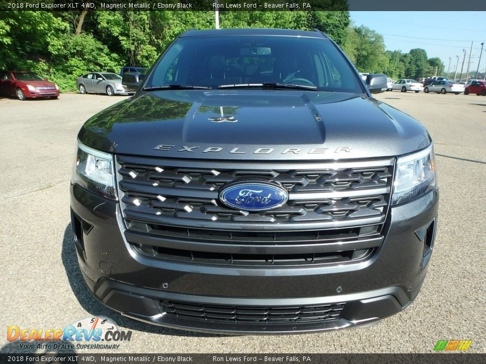 2018 Ford Explorer XLT 4WD Magnetic Metallic / Ebony Black Photo #8
