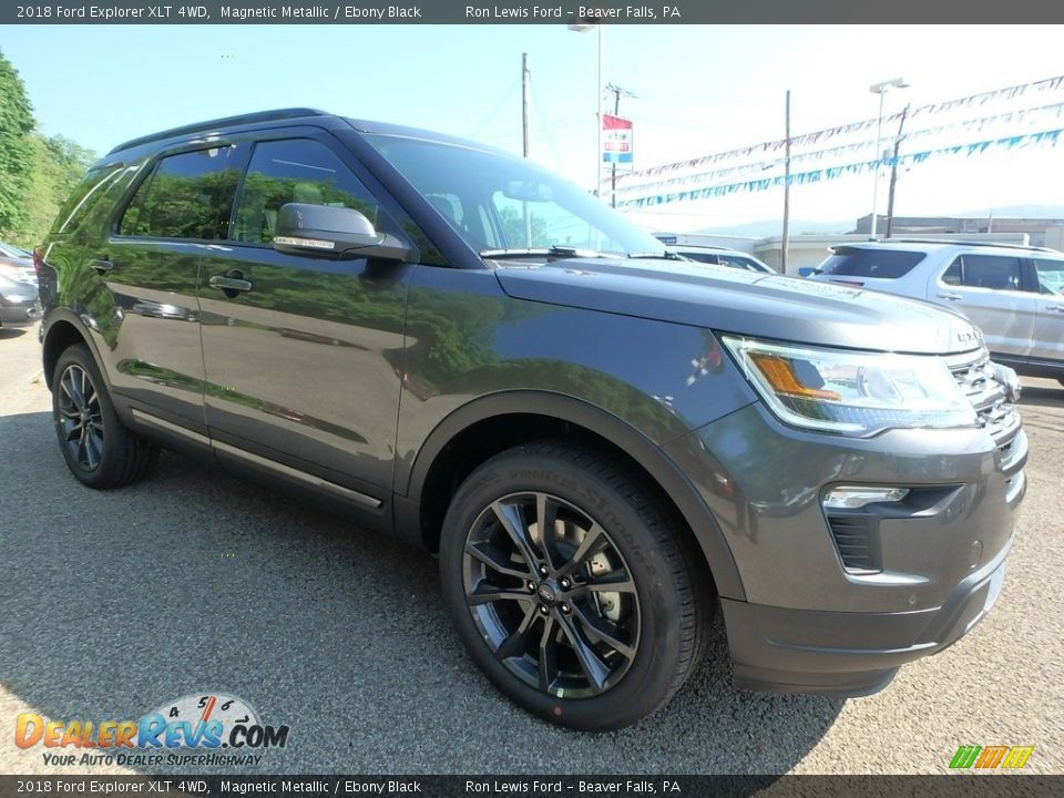 2018 Ford Explorer XLT 4WD Magnetic Metallic / Ebony Black Photo #9