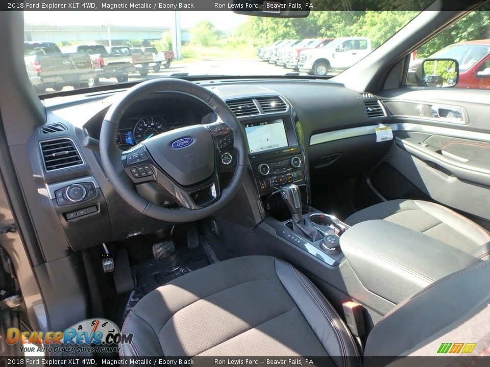 2018 Ford Explorer XLT 4WD Magnetic Metallic / Ebony Black Photo #13