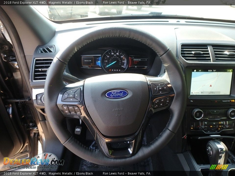 2018 Ford Explorer XLT 4WD Magnetic Metallic / Ebony Black Photo #16