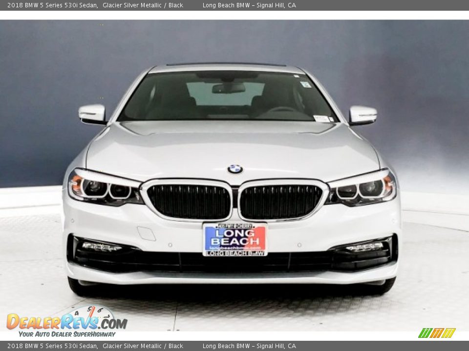 2018 BMW 5 Series 530i Sedan Glacier Silver Metallic / Black Photo #2
