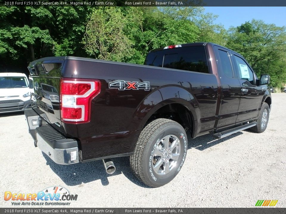 2018 Ford F150 XLT SuperCab 4x4 Magma Red / Earth Gray Photo #3