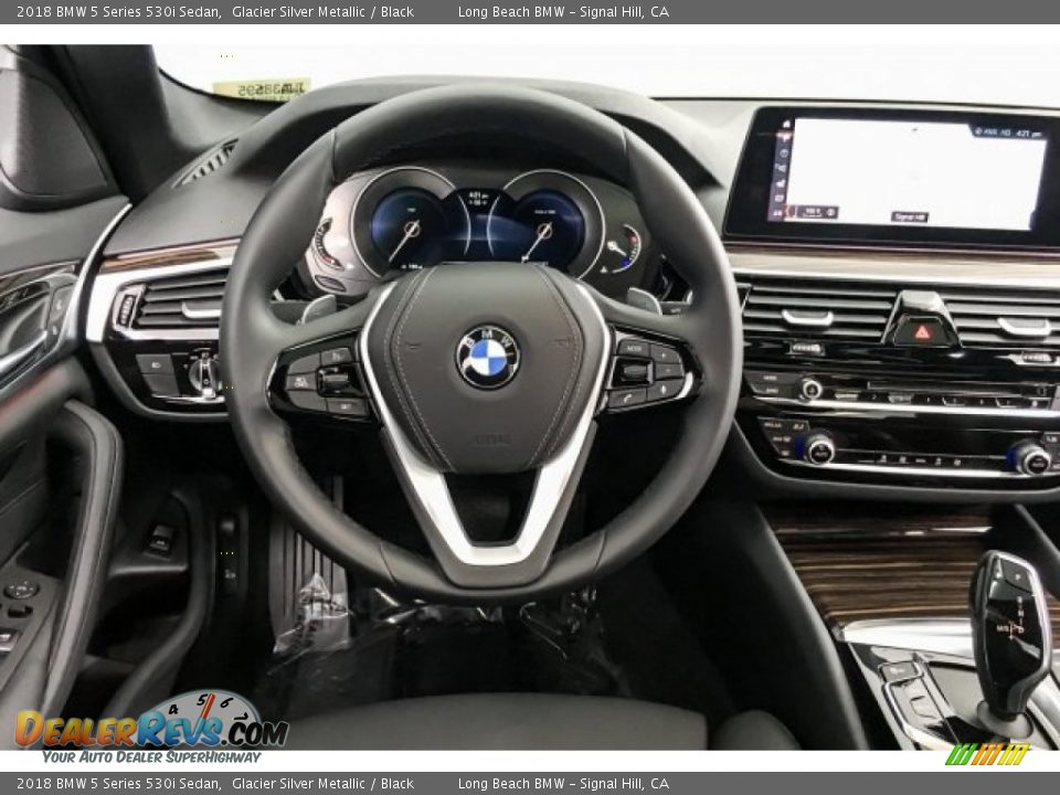 2018 BMW 5 Series 530i Sedan Glacier Silver Metallic / Black Photo #4