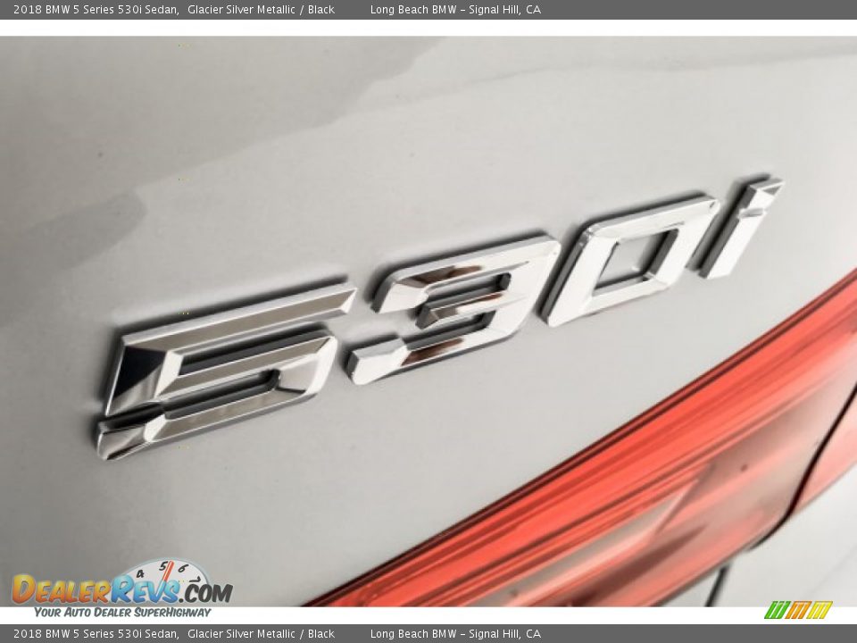 2018 BMW 5 Series 530i Sedan Glacier Silver Metallic / Black Photo #7