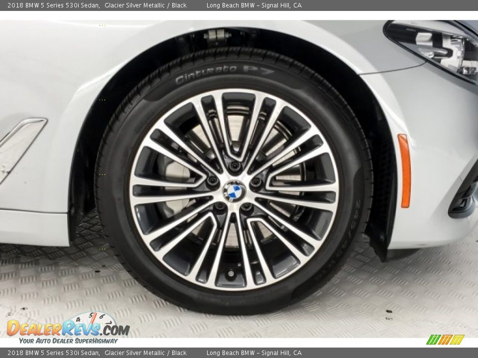 2018 BMW 5 Series 530i Sedan Glacier Silver Metallic / Black Photo #8