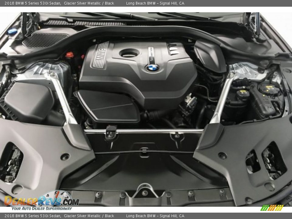 2018 BMW 5 Series 530i Sedan Glacier Silver Metallic / Black Photo #9