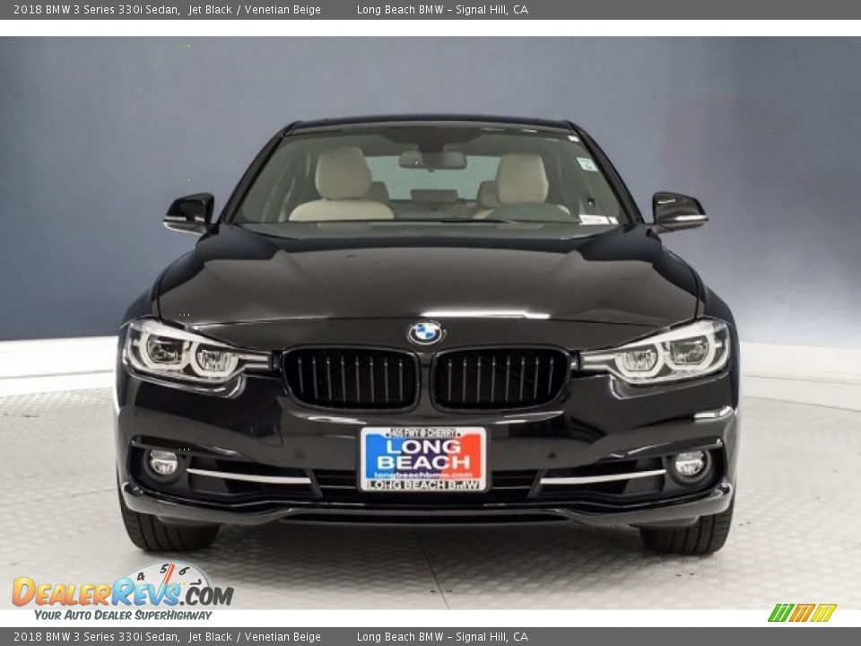 2018 BMW 3 Series 330i Sedan Jet Black / Venetian Beige Photo #2
