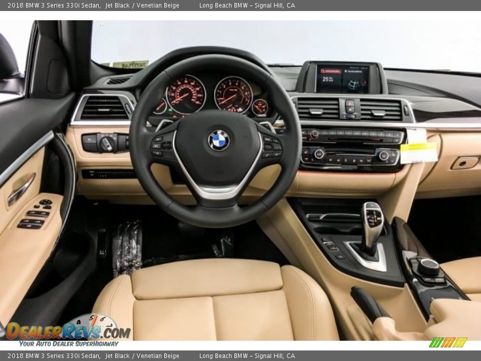 2018 BMW 3 Series 330i Sedan Jet Black / Venetian Beige Photo #4
