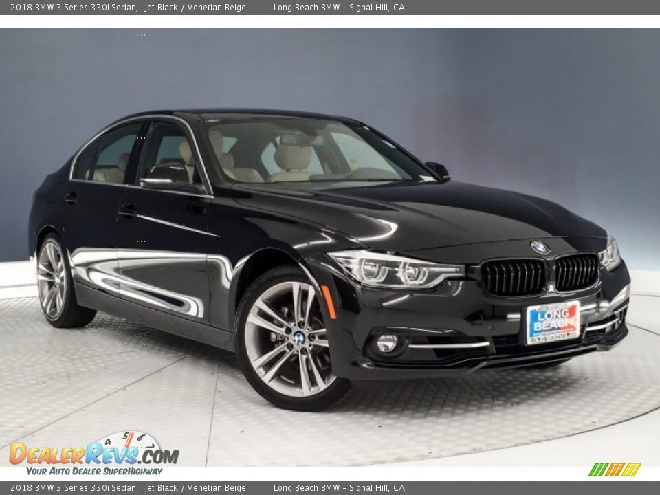2018 BMW 3 Series 330i Sedan Jet Black / Venetian Beige Photo #12