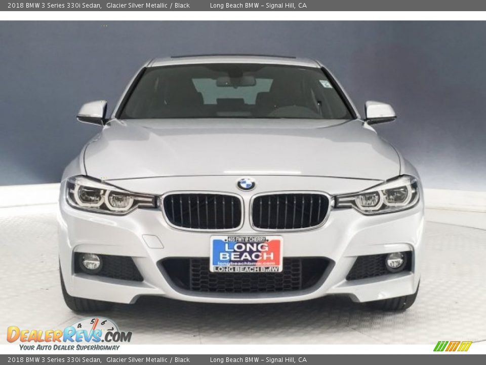 2018 BMW 3 Series 330i Sedan Glacier Silver Metallic / Black Photo #2