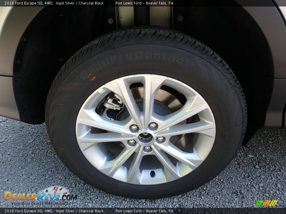 2018 Ford Escape SEL 4WD Ingot Silver / Charcoal Black Photo #2