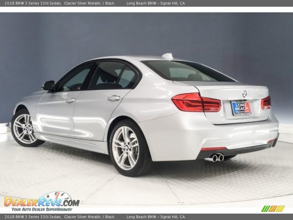 2018 BMW 3 Series 330i Sedan Glacier Silver Metallic / Black Photo #10
