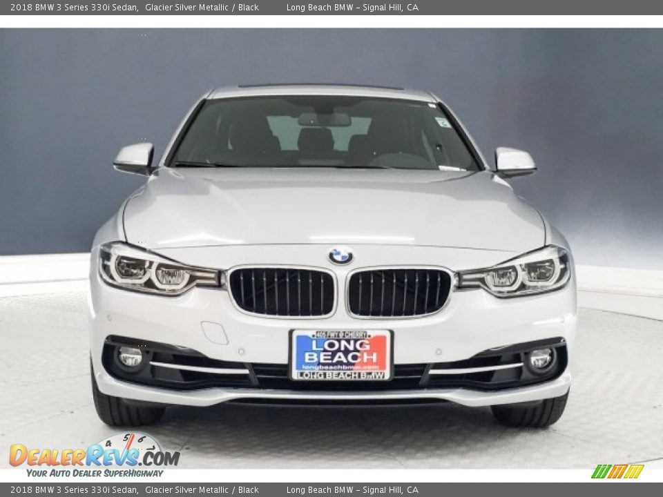 2018 BMW 3 Series 330i Sedan Glacier Silver Metallic / Black Photo #2