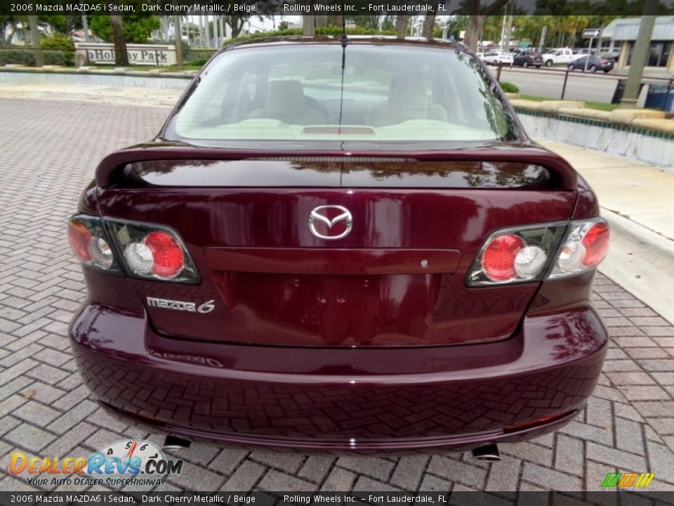 2006 Mazda MAZDA6 i Sedan Dark Cherry Metallic / Beige Photo #7