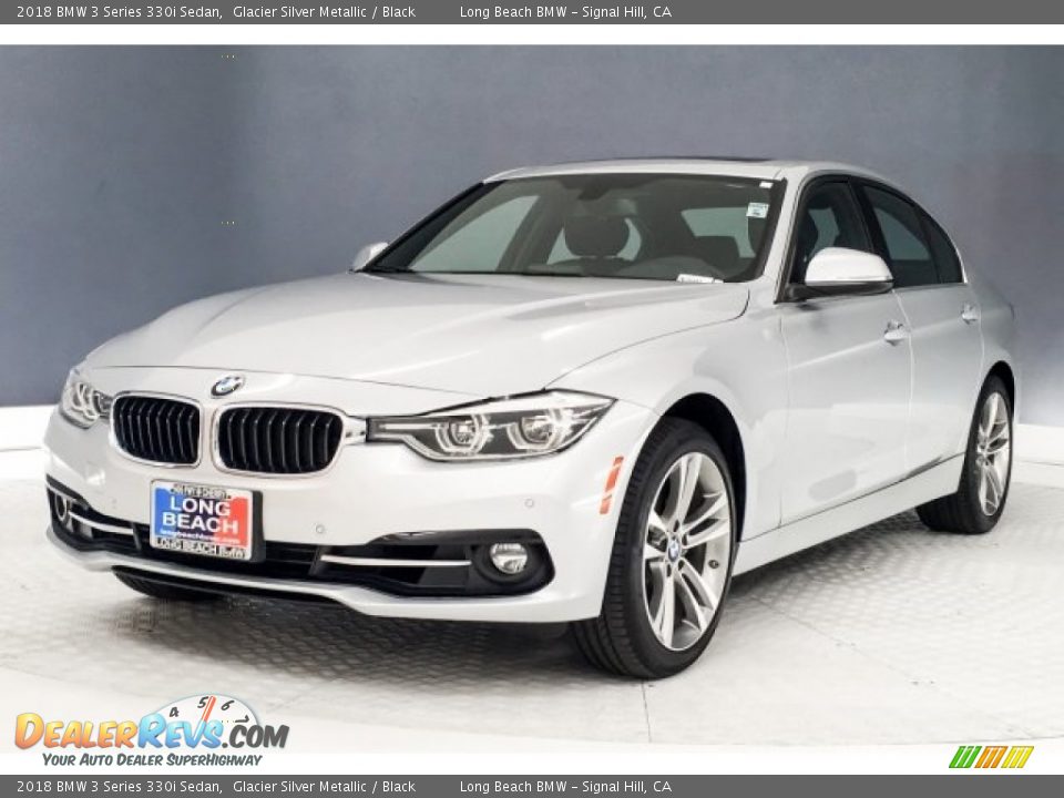 2018 BMW 3 Series 330i Sedan Glacier Silver Metallic / Black Photo #13