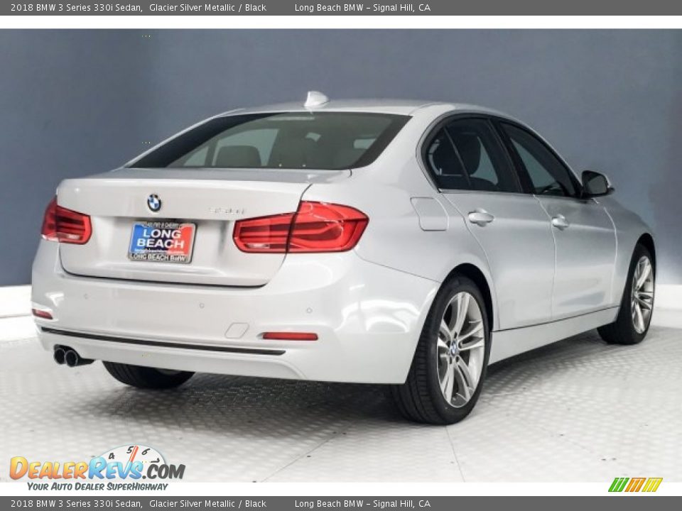 2018 BMW 3 Series 330i Sedan Glacier Silver Metallic / Black Photo #15