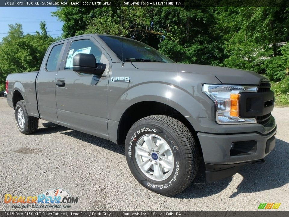 2018 Ford F150 XLT SuperCab 4x4 Lead Foot / Earth Gray Photo #9