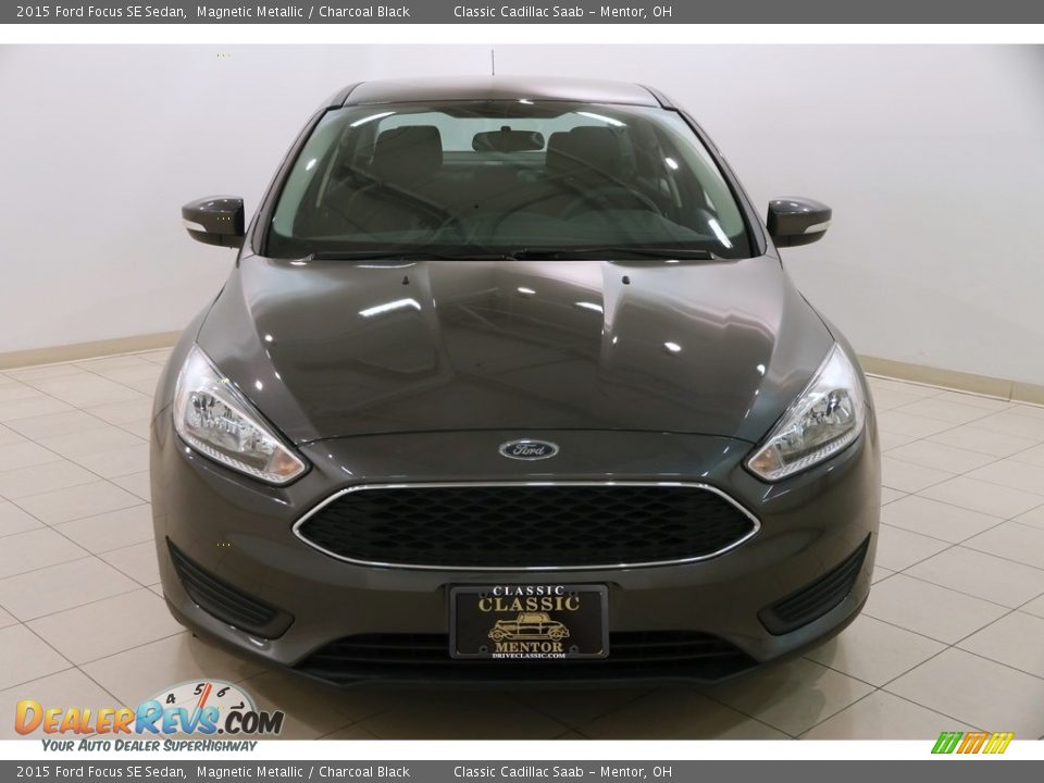 2015 Ford Focus SE Sedan Magnetic Metallic / Charcoal Black Photo #2