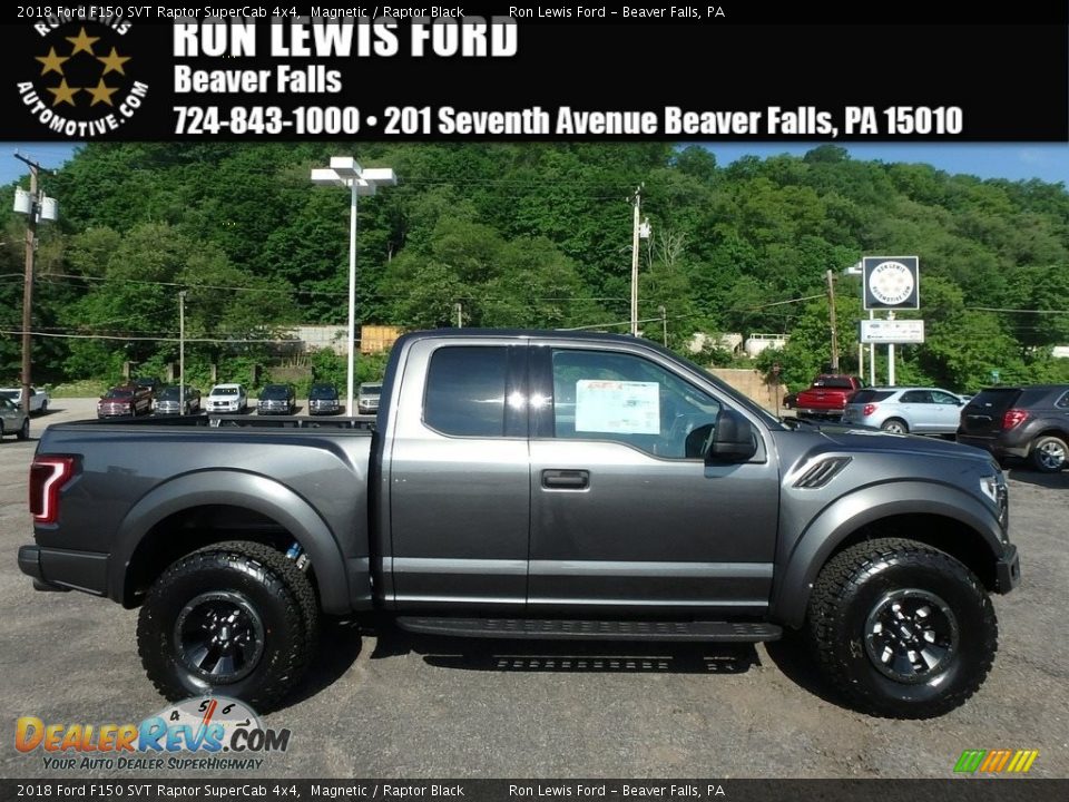 2018 Ford F150 SVT Raptor SuperCab 4x4 Magnetic / Raptor Black Photo #1