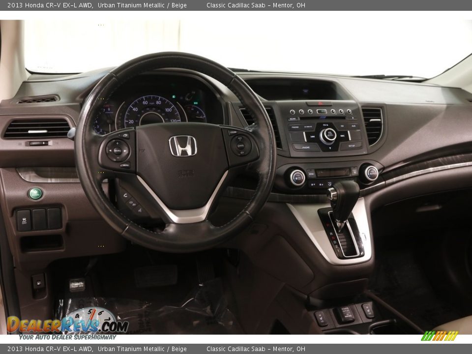 2013 Honda CR-V EX-L AWD Urban Titanium Metallic / Beige Photo #7
