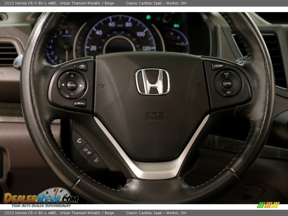2013 Honda CR-V EX-L AWD Urban Titanium Metallic / Beige Photo #8