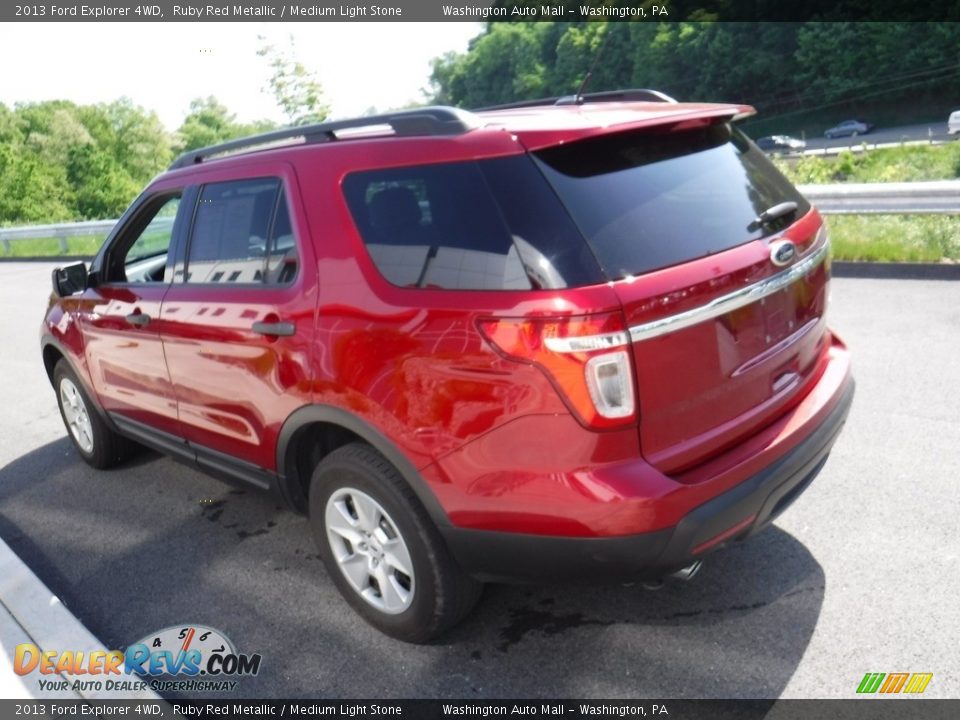 2013 Ford Explorer 4WD Ruby Red Metallic / Medium Light Stone Photo #7