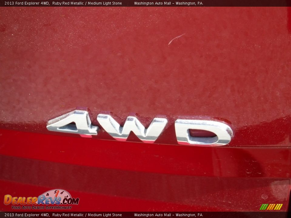 2013 Ford Explorer 4WD Ruby Red Metallic / Medium Light Stone Photo #10