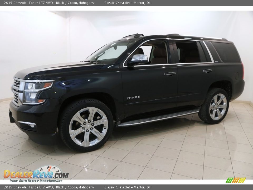 2015 Chevrolet Tahoe LTZ 4WD Black / Cocoa/Mahogany Photo #3