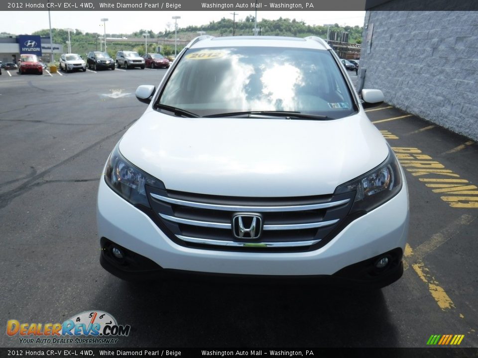 2012 Honda CR-V EX-L 4WD White Diamond Pearl / Beige Photo #5