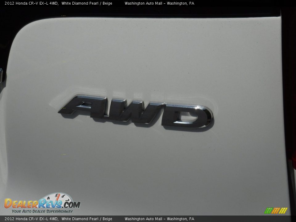 2012 Honda CR-V EX-L 4WD White Diamond Pearl / Beige Photo #11