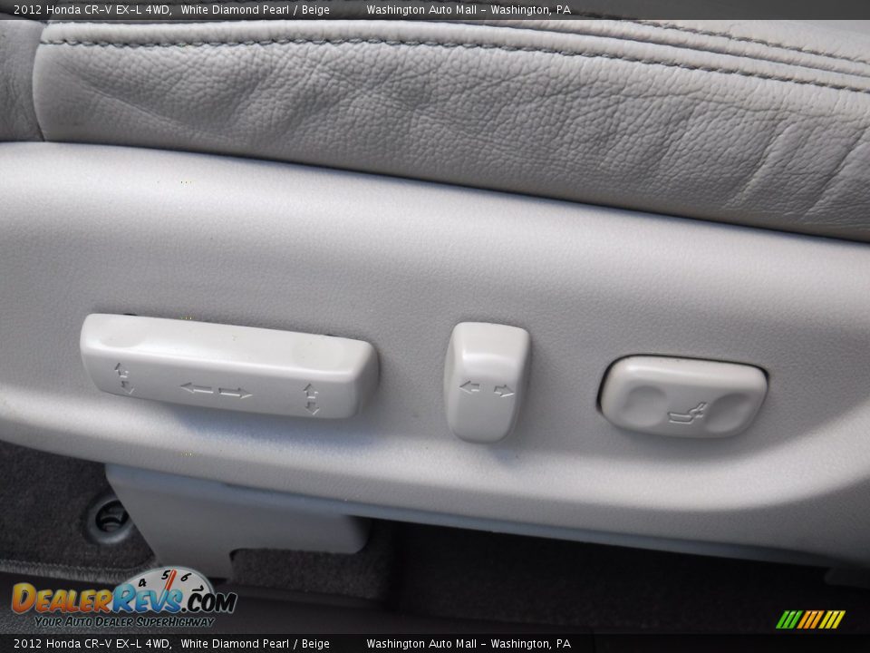 2012 Honda CR-V EX-L 4WD White Diamond Pearl / Beige Photo #15