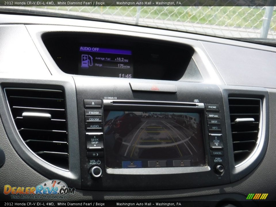 2012 Honda CR-V EX-L 4WD White Diamond Pearl / Beige Photo #19